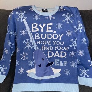 Elf the Movie men's Mr. Narwhal sweater